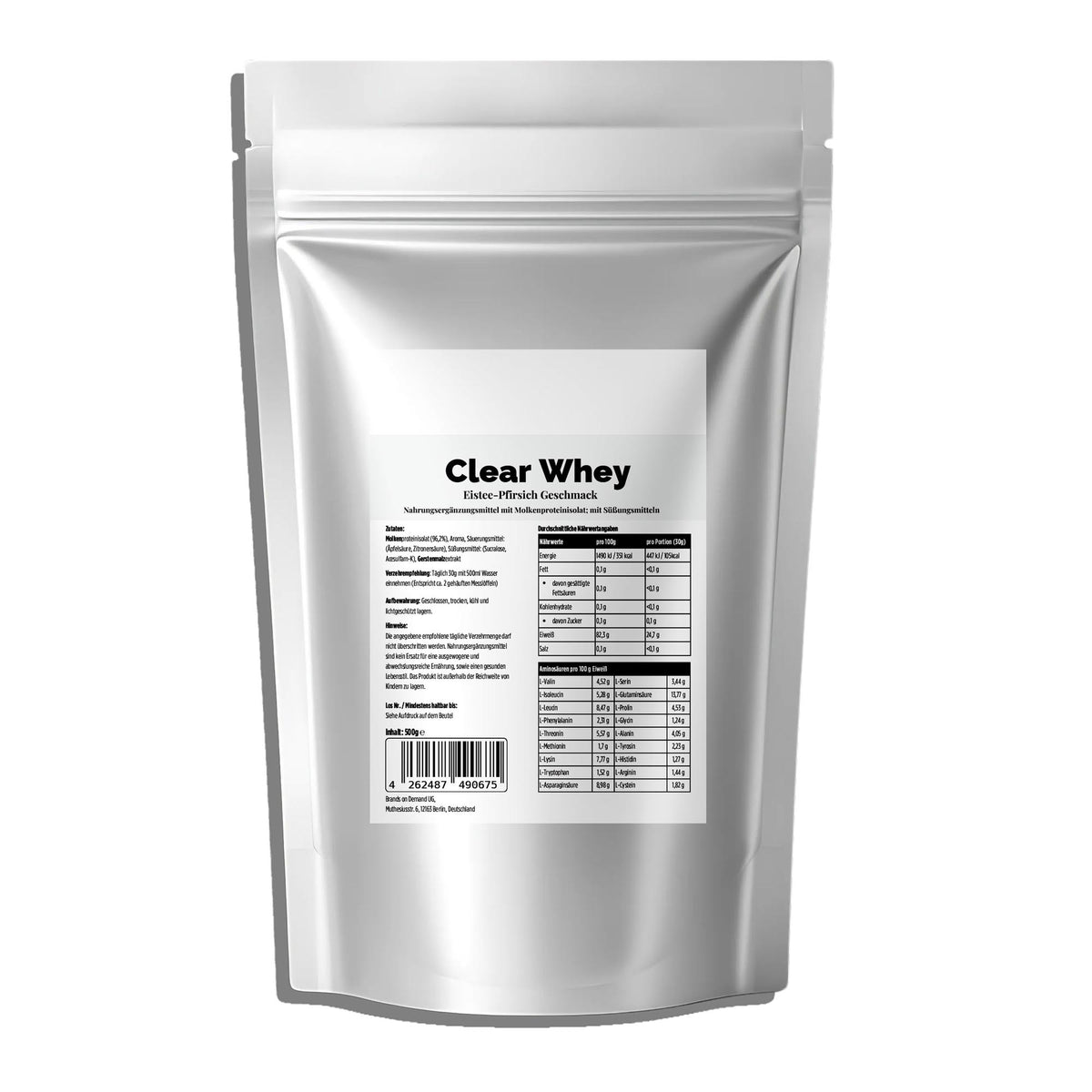 Clear Whey isolat pêche-thé glacé | Poudre 500 g, vue du produit