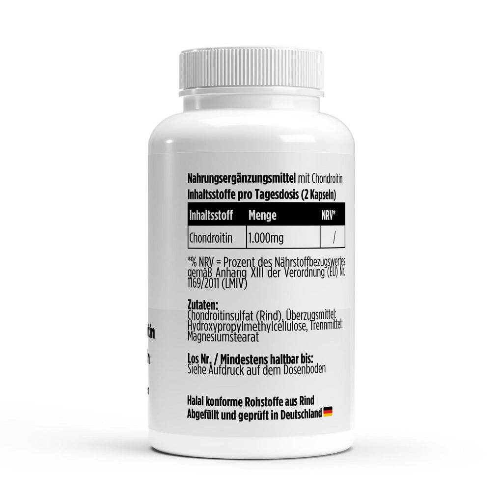 Chondroïtine 500 mg | 90 gélules, étiquette et informations produit