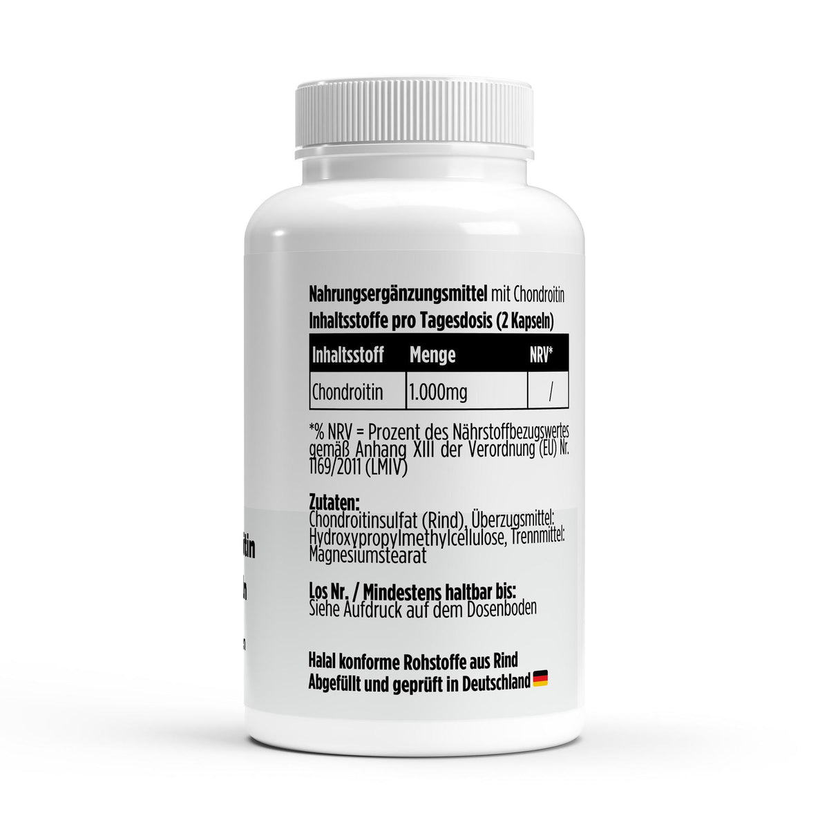 Chondroïtine 500 mg | 90 gélules, étiquette et informations produit