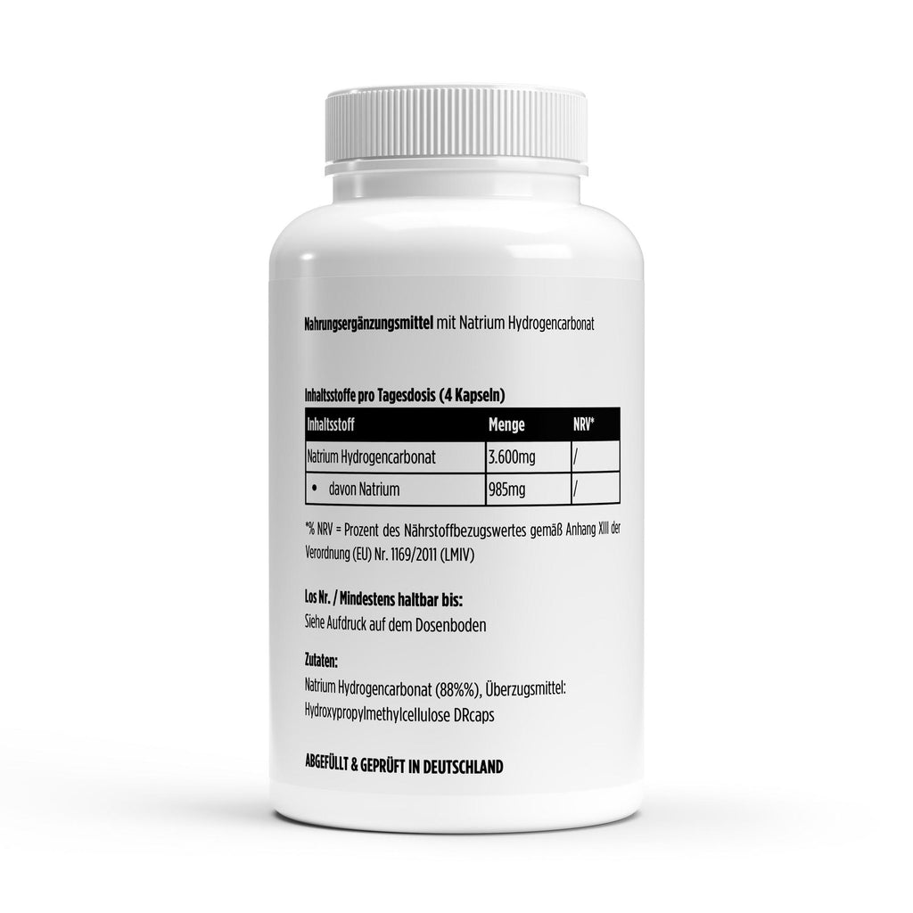 Bicarbonate de sodium gastro-résistant | 120 gélules, étiquette et informations produit