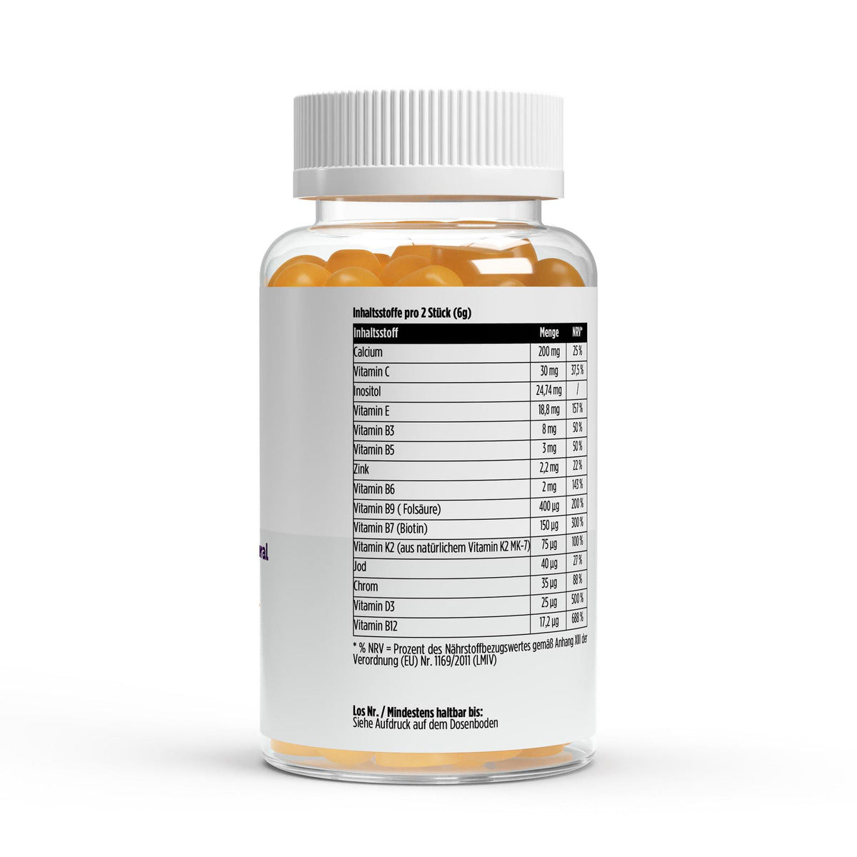 Multivitamines + Minéraux | 60 gummies vegan, étiquette et informations produit