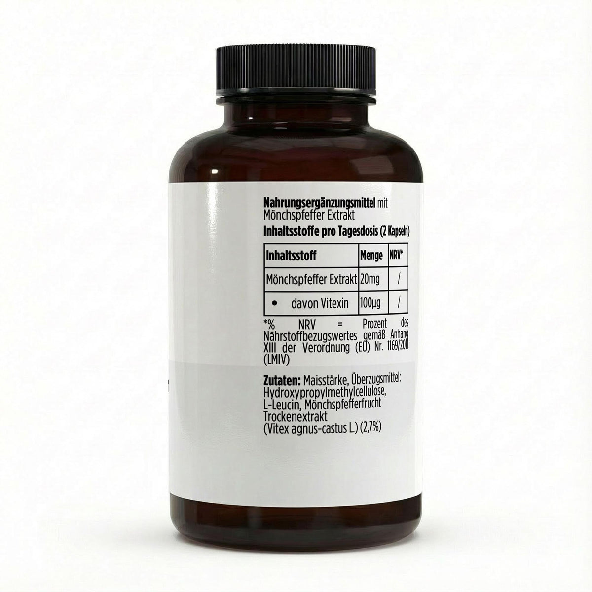 Gattilier Vitex agnus-castus | 240 gélules vegan, étiquette et informations produit