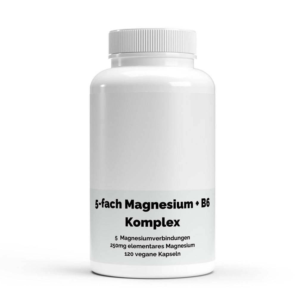 Magnésium complexe 5 sources + Vitamine B6 | 120 gélules vegan, vue du produit