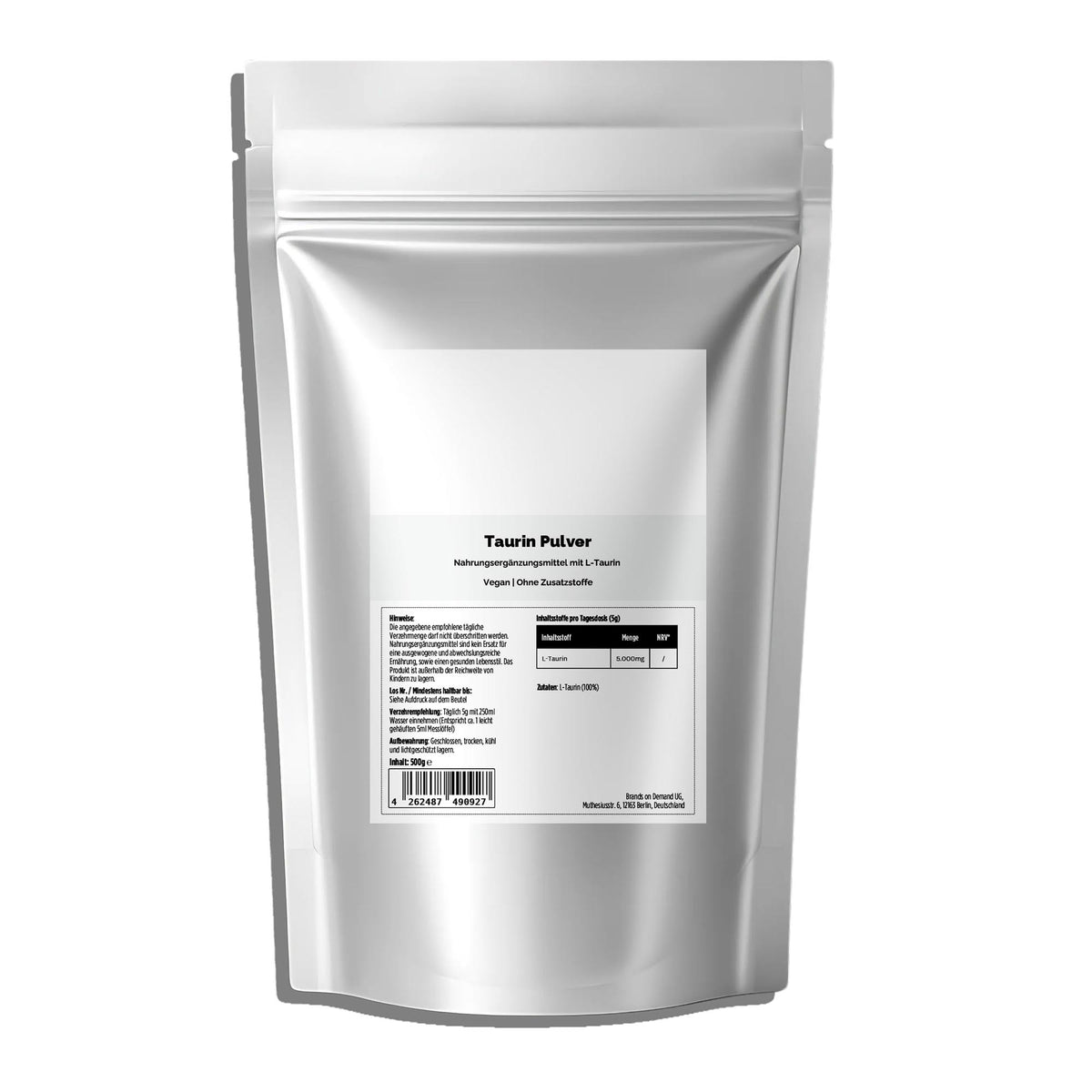 L-Taurine | Poudre 500 g, vue du produit