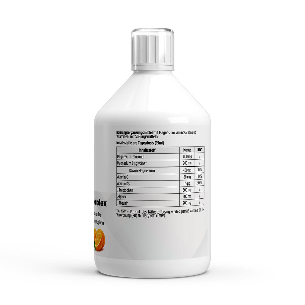 Magnésium Complex Plus | Liquide 500 ml, étiquette et informations produit