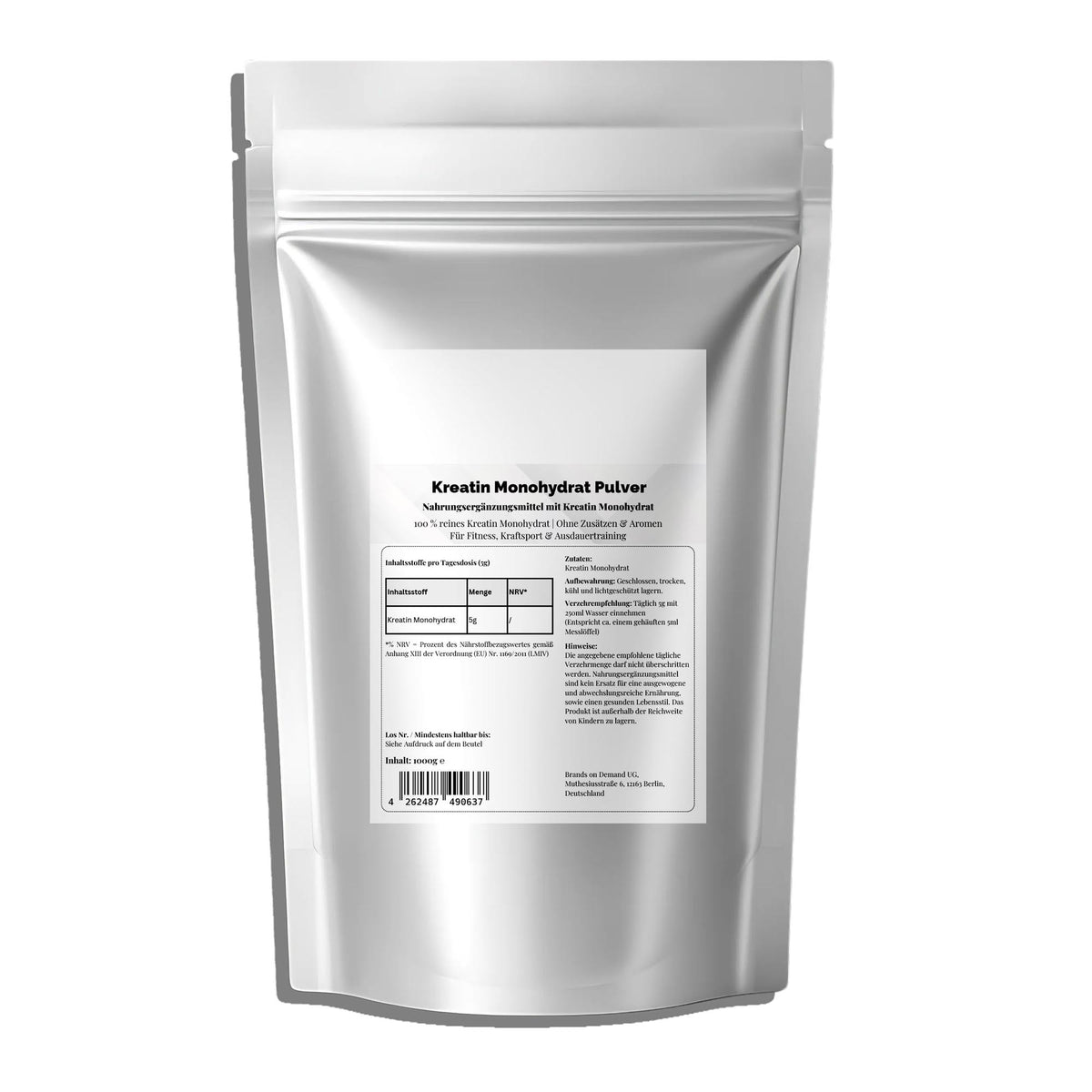 Créatine monohydrate micronisée | Poudre 1 000 g, vue du produit