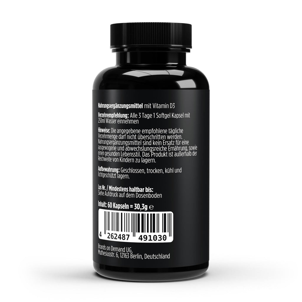 Vitamin D3 3,000 I.U. - 60 vegan softgels