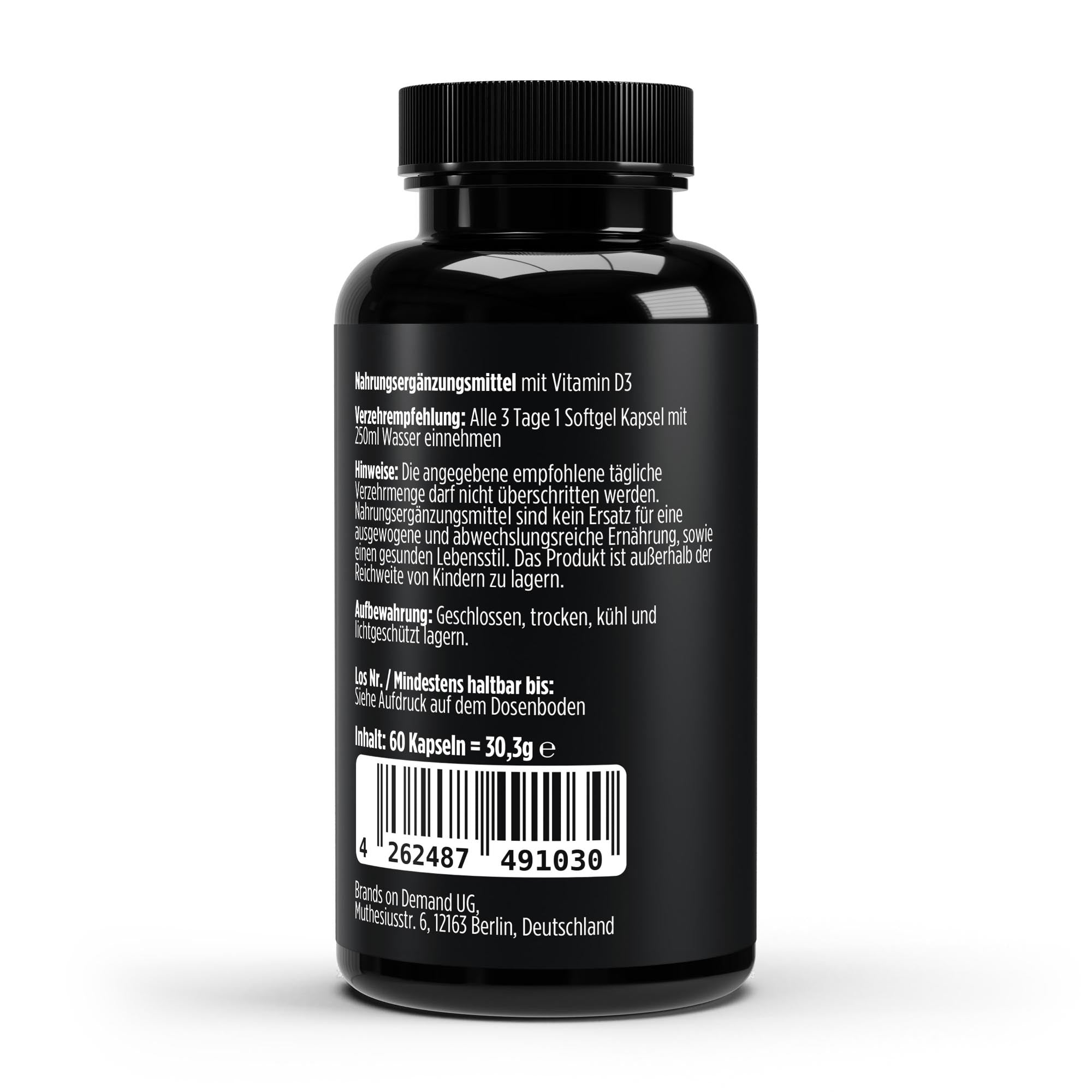 Vitamin D3 3,000 I.U. - 60 vegan softgels