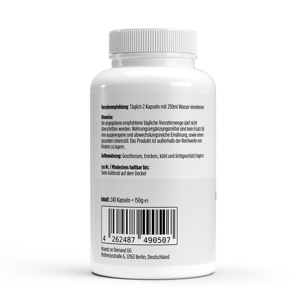 Huile de nigelle égyptienne 0,45 % thymoquinone | 240 capsules molles vegan, étiquette et conseils d’utilisation