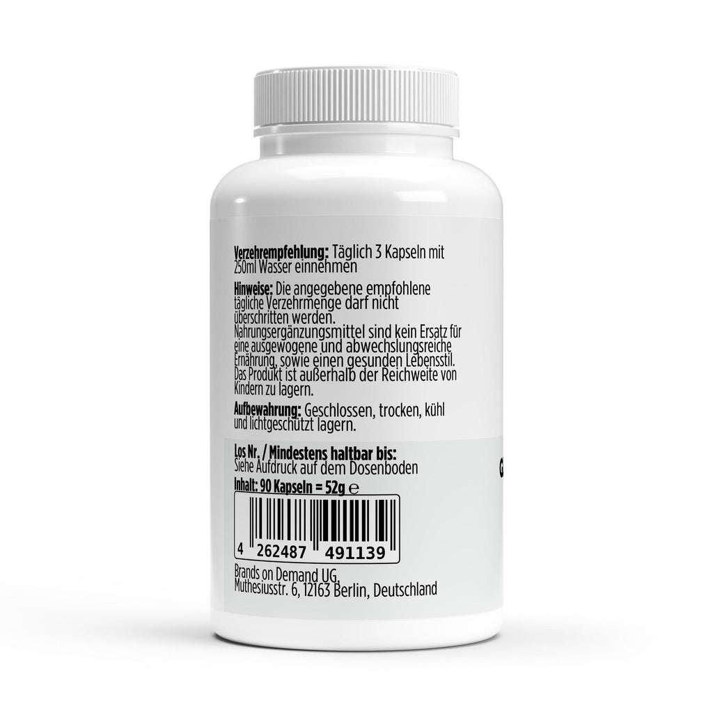 Glucosamine 500 mg | 90 gélules, étiquette et conseils d’utilisation