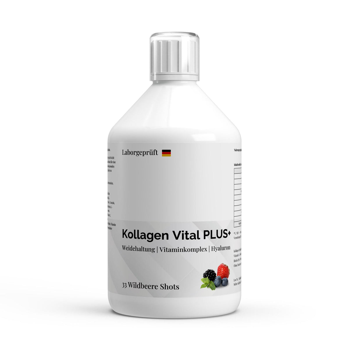 Collagène bovin Vital Plus 1500 Da fruits rouges | Liquide 500 ml, vue du produit
