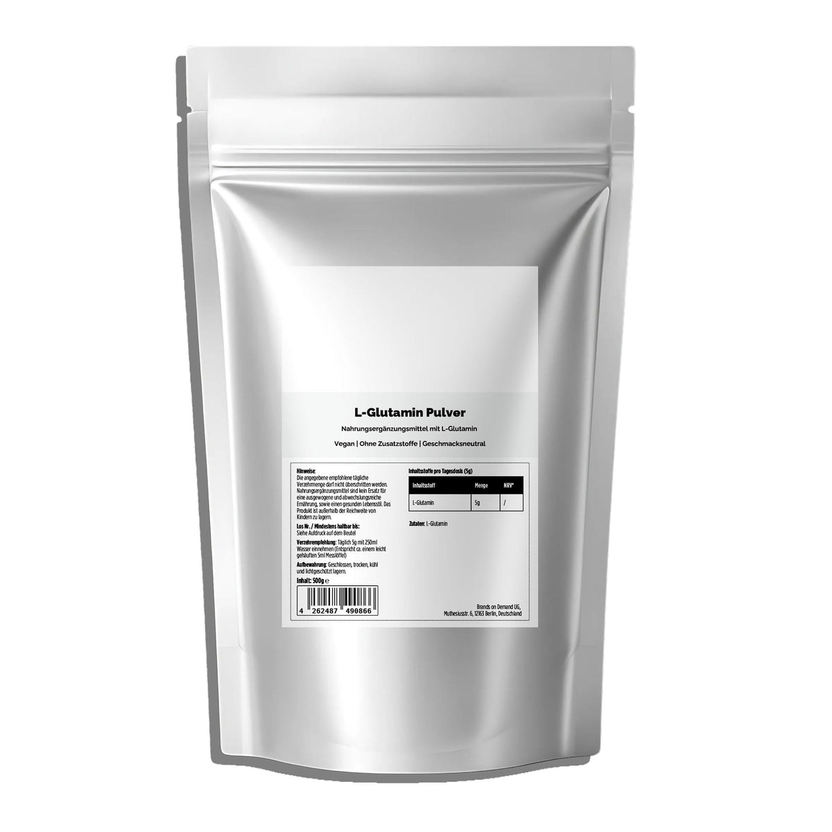 L-Glutamine | Poudre 500 g, vue du produit